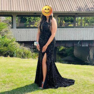 Black Sequin Sherri Hill Dress